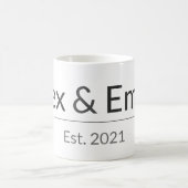 Personalized Couples Mug – Custom Names & Year Gif Koffiemok (Center)