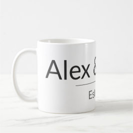 Personalized Couples Mug – Custom Names & Year Gif Koffiemok