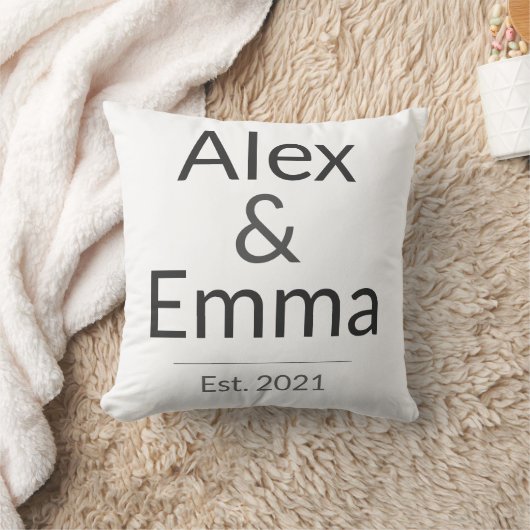 Personalized Couples Mug – Custom Names & Year Gif Kussen (Deken)
