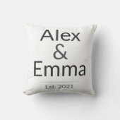 Personalized Couples Mug – Custom Names & Year Gif Kussen (Voorkant)