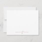 Personalized Couples Stationery Dusty Rose Notitiekaartje (Voorkant)