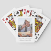 Personalized Couples Travel Hiking Backpacking  Pokerkaarten (Achterkant)