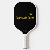 Personalized Court Side Queen Pickleball Mom Gift Paddle (Voorkant)