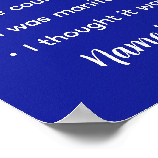 Personalized Courtside Excuses Pickleball Gift Poster (Hoek)