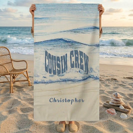 Personalized Cousin Crew Beach Towel  Strandlaken