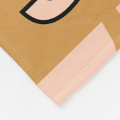 Personalized Cow Print Blush Pink Tan Fleece Deken (Hoek)