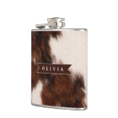 Personalized Cow Print Cowgirl Western Style Gift Heupfles (Links)