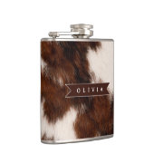 Personalized Cow Print Cowgirl Western Style Gift Heupfles (Rechts)