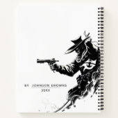 personalized cowboy notebook notitieboek (Achterkant)