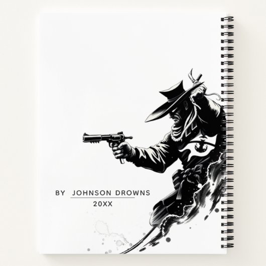 personalized cowboy notebook notitieboek (Achterkant)