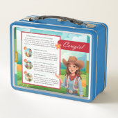 Personalized Cowgirl Lunch Box (Achterkant)