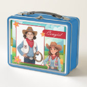 Personalized Cowgirl Lunch Box (Voorkant)