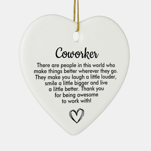 Personalized Coworker Gift, Appreciation Gift Keramisch Ornament (Rechts)