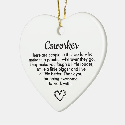 Personalized Coworker Gift, Appreciation Gift Keramisch Ornament (Links)