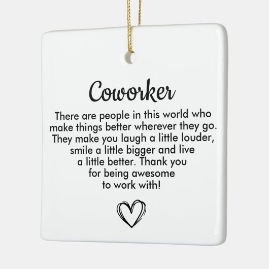 Personalized Coworker Gift, Appreciation Gift Keramisch Ornament (Links)