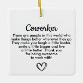 Personalized Coworker Gift, Appreciation Gift Keramisch Ornament (Voorkant)