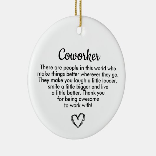 Personalized Coworker Gift, Appreciation Gift Keramisch Ornament (Rechts)