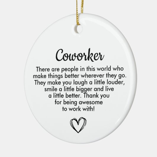 Personalized Coworker Gift, Appreciation Gift Keramisch Ornament (Links)