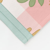 Personalized Cozy Aesthetic Pink Cat Pattern Girly Fleece Deken (Hoek)