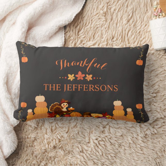 Personalized Cozy Autumn with Family Name Kussen (Deken)