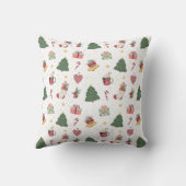 Personalized Cozy Christmas Cheer Throw Pillow Kussen (Achterkant)