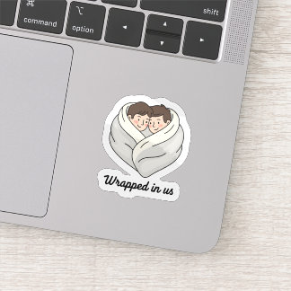 Personalized Cozy Couple & Cat Collection  Sticker