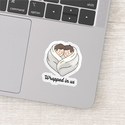 Personalized Cozy Couple & Cat Collection Sticker (Detail)