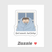 Personalized Cozy Couple & Cat Gifts Sticker (Vel)