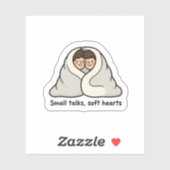 Personalized Cozy Couple in Blanket Custom Gifts Sticker (Vel)