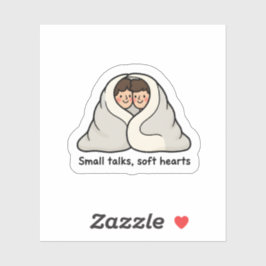 Personalized Cozy Couple in Blanket Custom Gifts  Sticker