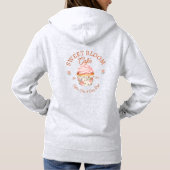 Personalized Cozy & Cute Sweet Bloom Coffee Café Hoodie (Achterkant)