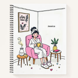 Personalized Cozy Daughter Gift Cute Self Care Notitieboek