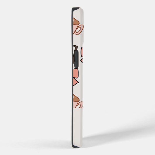 Personalized cozy Girly Bows & Coffee Pattern Case-Mate iPhone Case (Achterkant / Rechts)