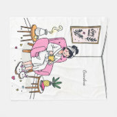 Personalized Cozy Grandma Gift Soft Relaxing Self  Fleece Deken (Voorkant (Horizontaal))