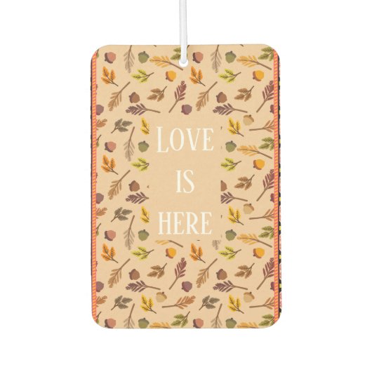 Personalized cozy kraft autumn background nature luchtverfrisser (Voorkant)