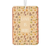 Personalized cozy kraft autumn background nature luchtverfrisser (Achterkant)
