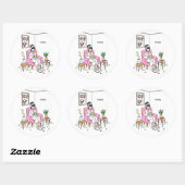 Personalized Cozy Mom Gift Soft Relaxing Self Care Ronde Sticker (Vel)