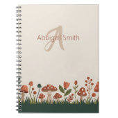 Personalized Cozy Woodland Mushrooms Notitieboek (Voorkant)