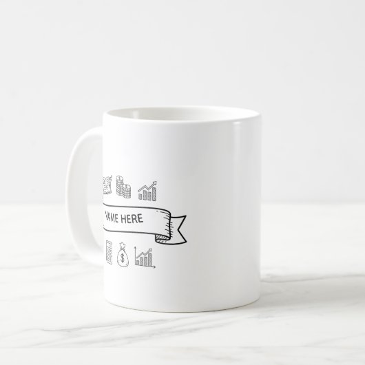 Personalized CPA Appreciation Gift  Custom Name Koffiemok (Voorkant links)