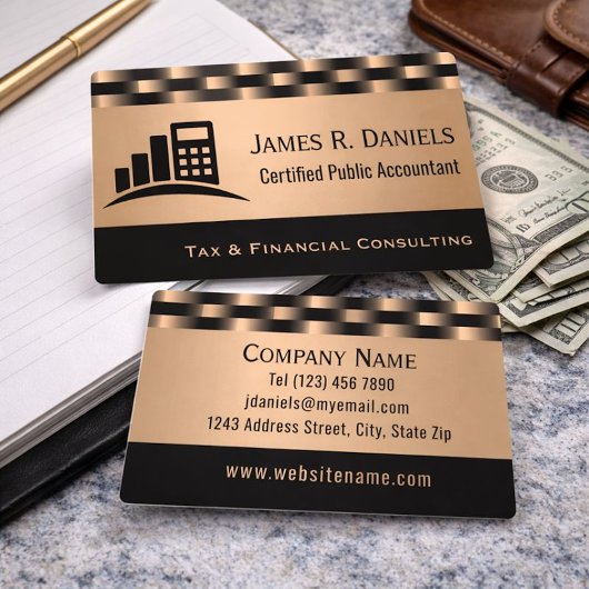Personalized CPA Tax Preparer Business Card Visitekaartje