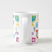 Personalized Crayon Back To School Grote Koffiekop (Achterkant)