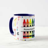 Personalized Crayon Back To School Mok (Voorkant links)