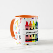 Personalized Crayon Back To School Mok (Voorkant links)