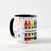 Personalized Crayon Back To School Mok (Voorkant links)