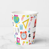 Personalized Crayon Back To School Papieren Bekers (Achterkant)