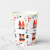 Personalized Crayon Back To School Papieren Bekers (Rechts)