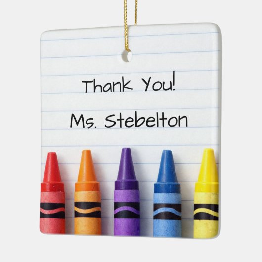 Personalized Crayon Teacher Christmas Ornament (Links)