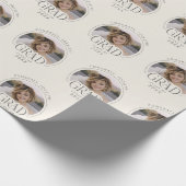 Personalized Cream Class of 2026 Photo Grad  Cadeaupapier (Hoek)