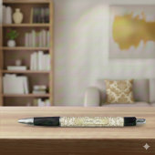 Personalized Cream Gold Rococo Filigree Pen