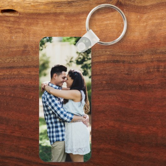 Personalized Create Your Own Photo Keychain Gift (Achterkant)